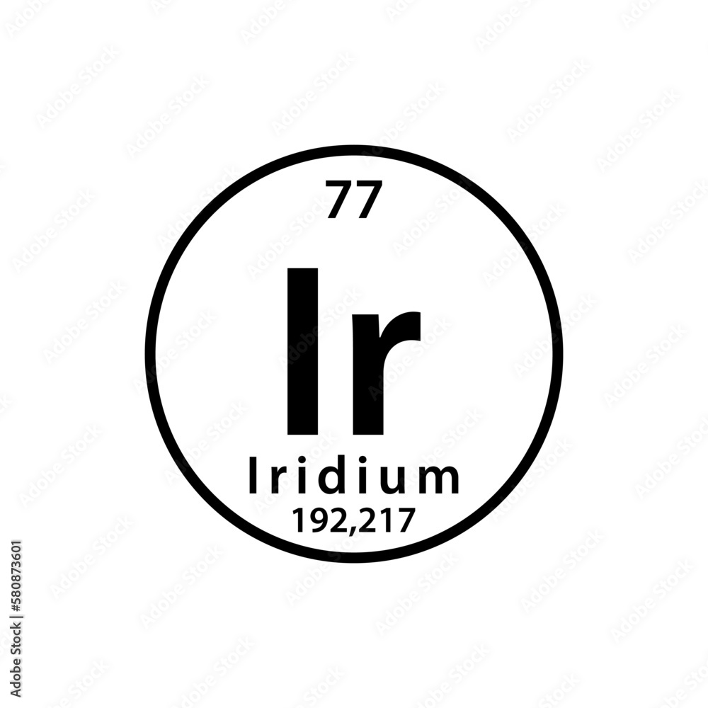 Ir element periodic table icon vector logo design Ir element periodic table icon vector logo design