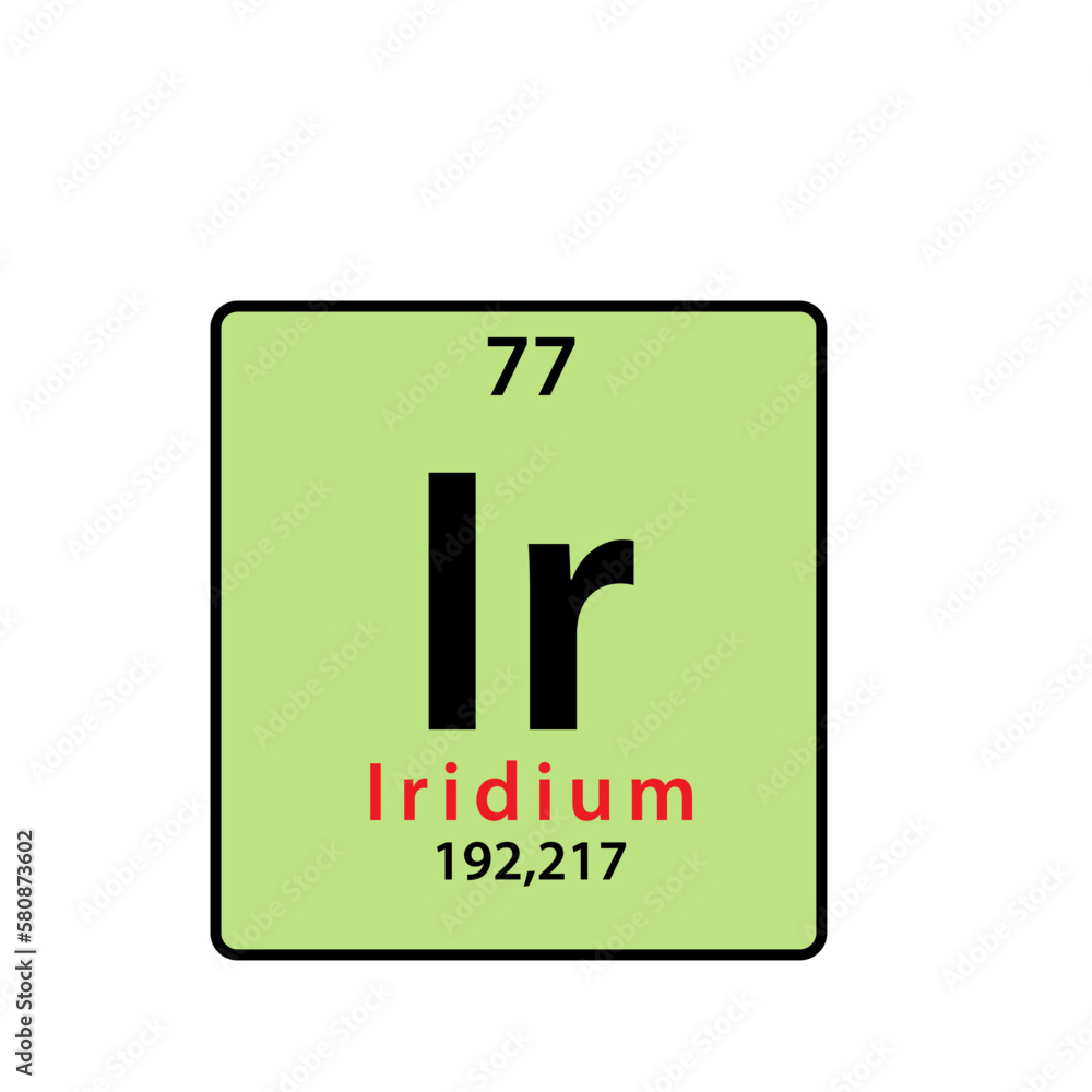 Ir element periodic table icon vector logo design Ir element periodic table icon vector logo design
