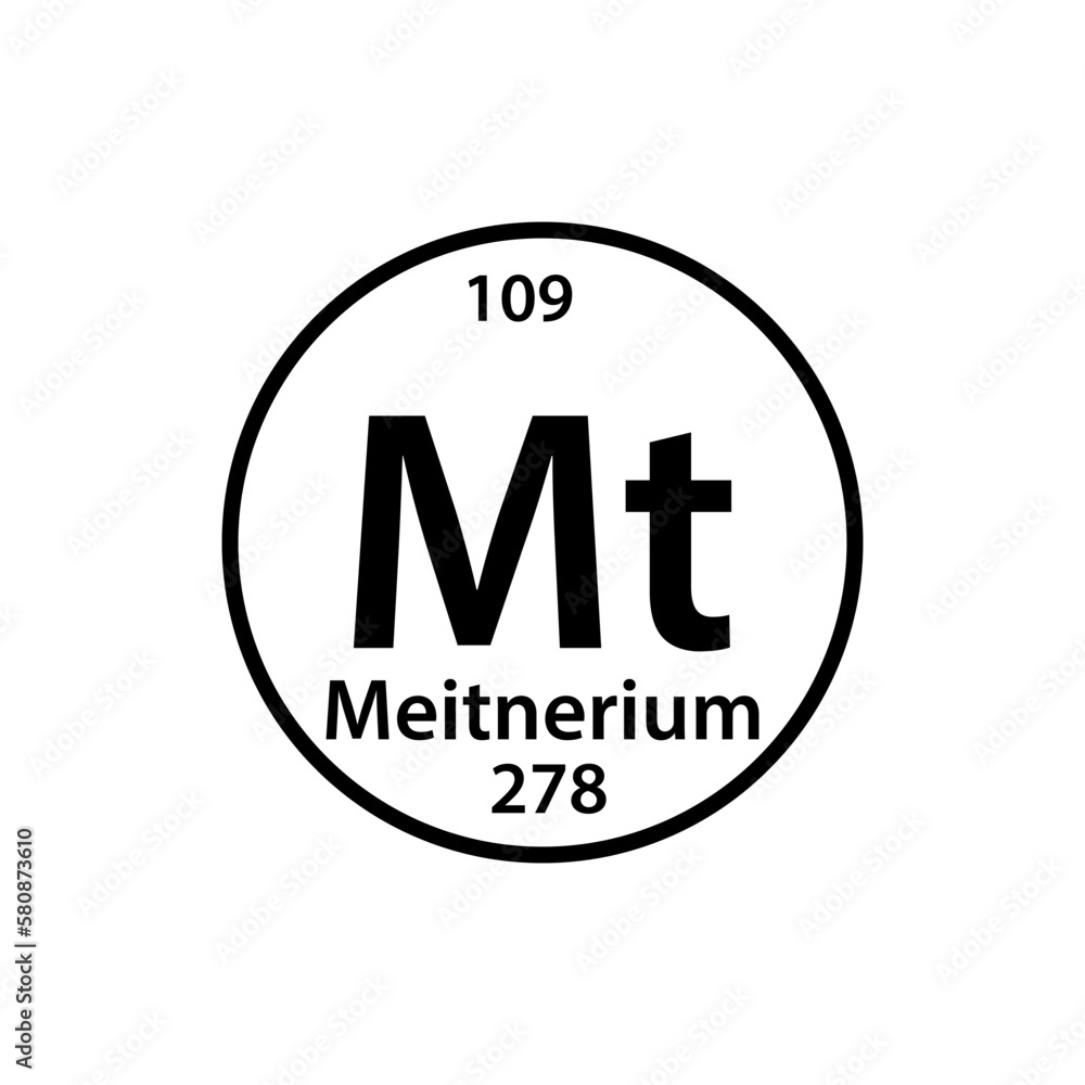 Mt element periodic table icon vector logo design Mt element periodic table icon vector logo design