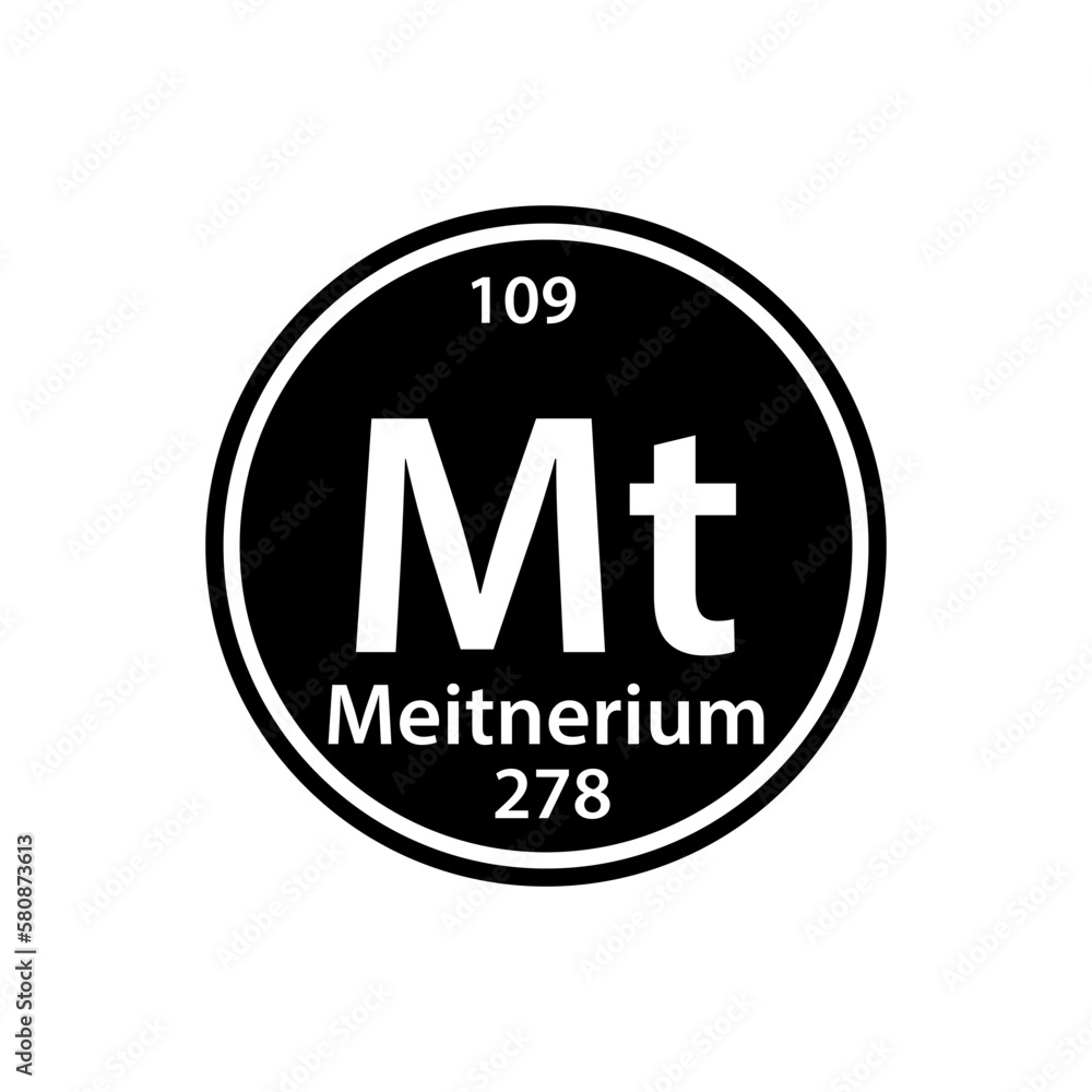 Mt element periodic table icon vector logo design Mt element periodic table icon vector logo design