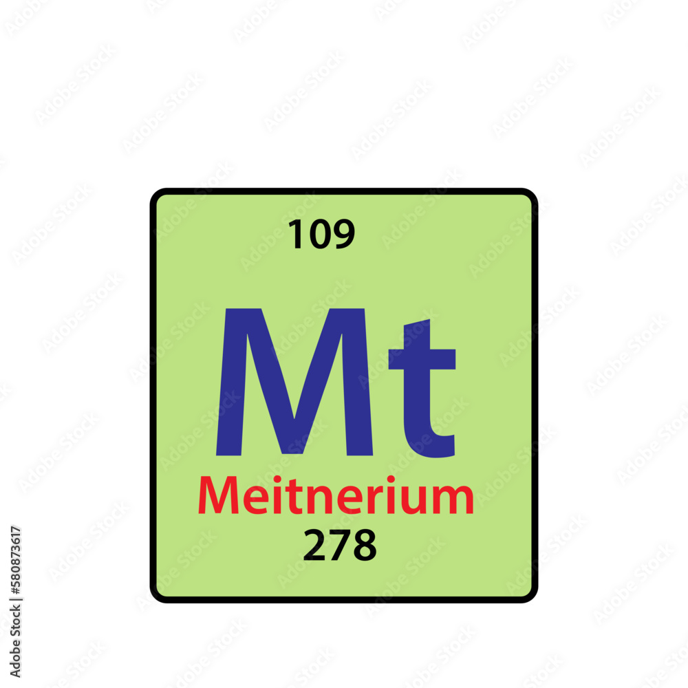Mt element periodic table icon vector logo design Mt element periodic table icon vector logo design