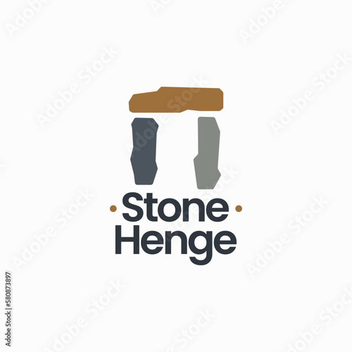 Stonehenge Stone Henge Logo Vector Icon Illustration