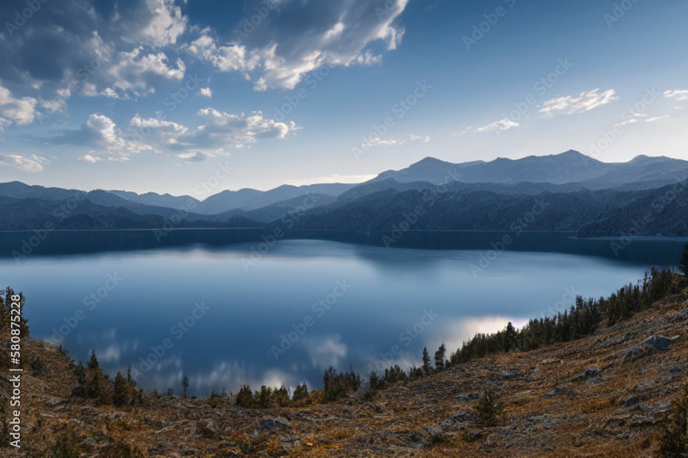 Baikal Lake and Mountain Landscape