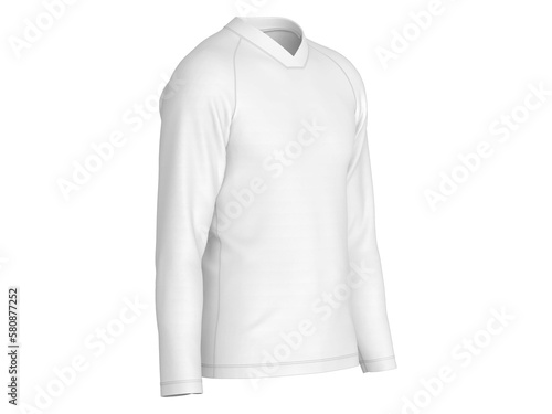 T-Shirt Neck V Long Raglan Mockup Resource