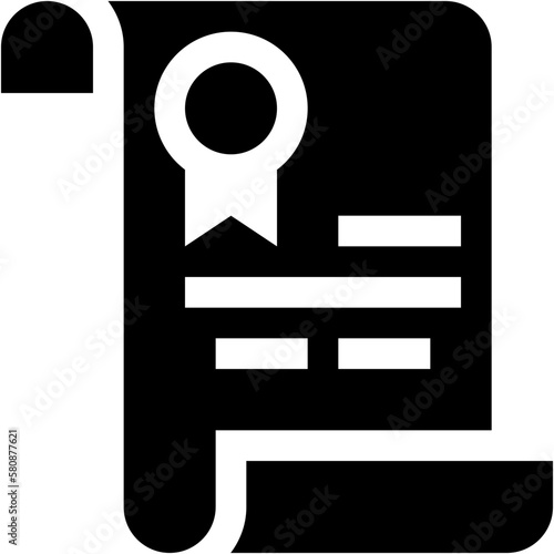 Papyrus Certificate Glyph Icon