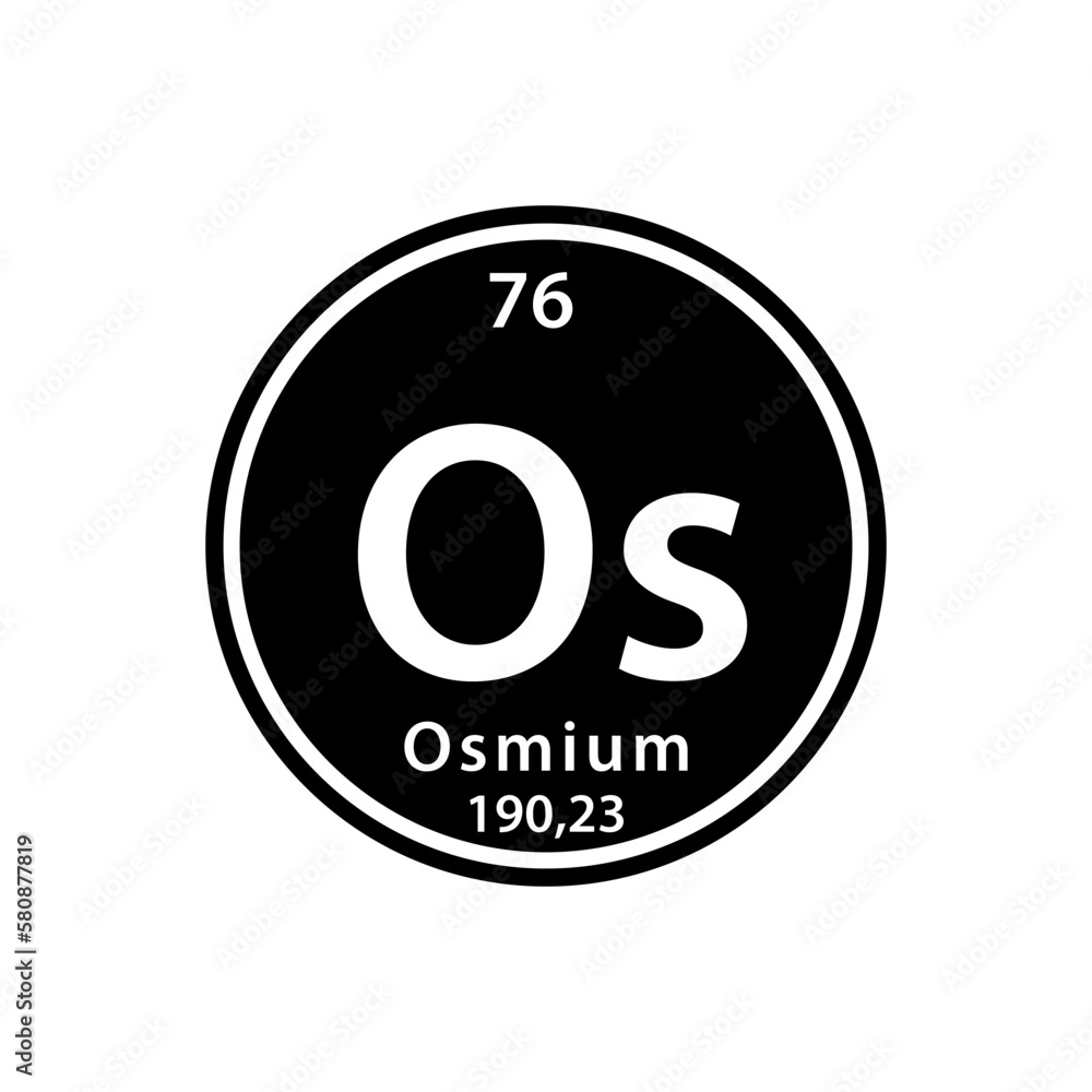 Osmium element periodic table icon vector logo design Osmium element periodic table icon vector logo design