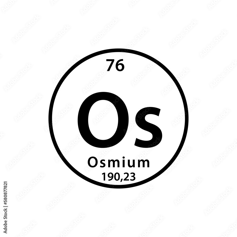 Osmium element periodic table icon vector logo design Osmium element periodic table icon vector logo design