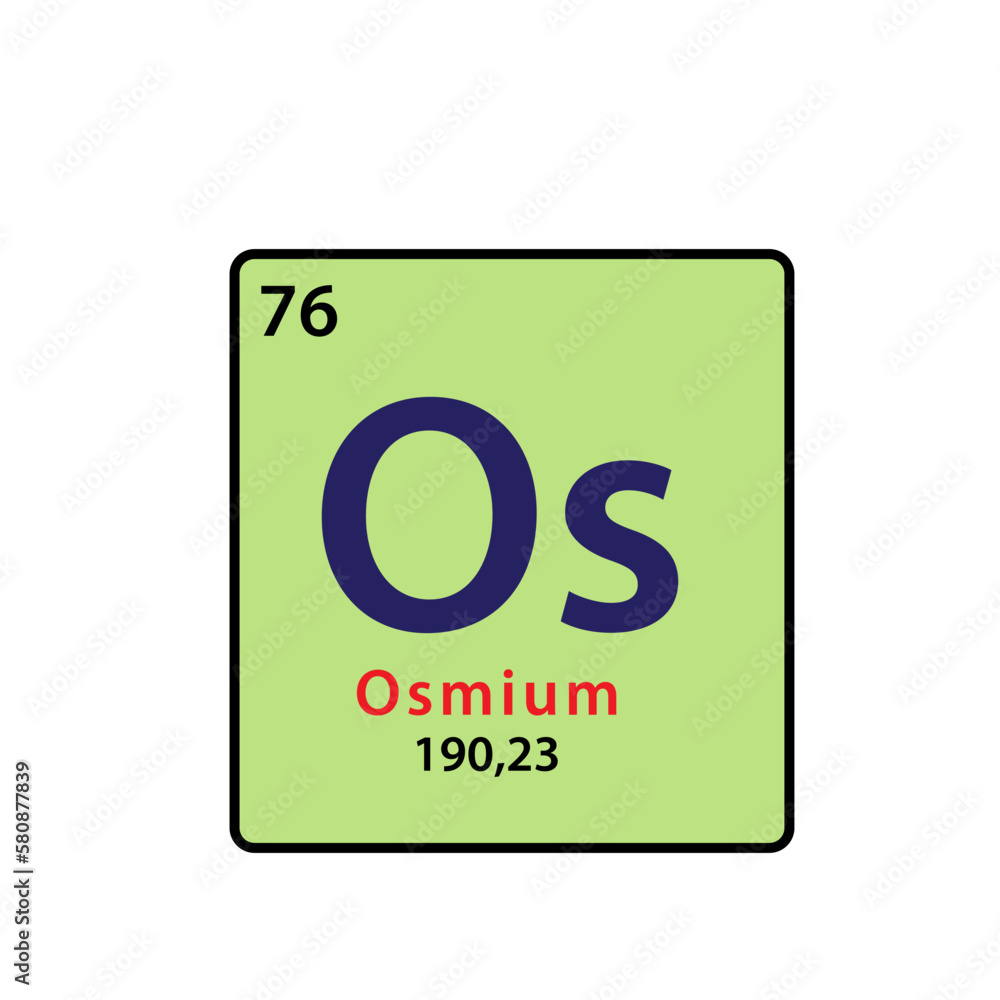 Osmium element periodic table icon vector logo design Osmium element periodic table icon vector logo design