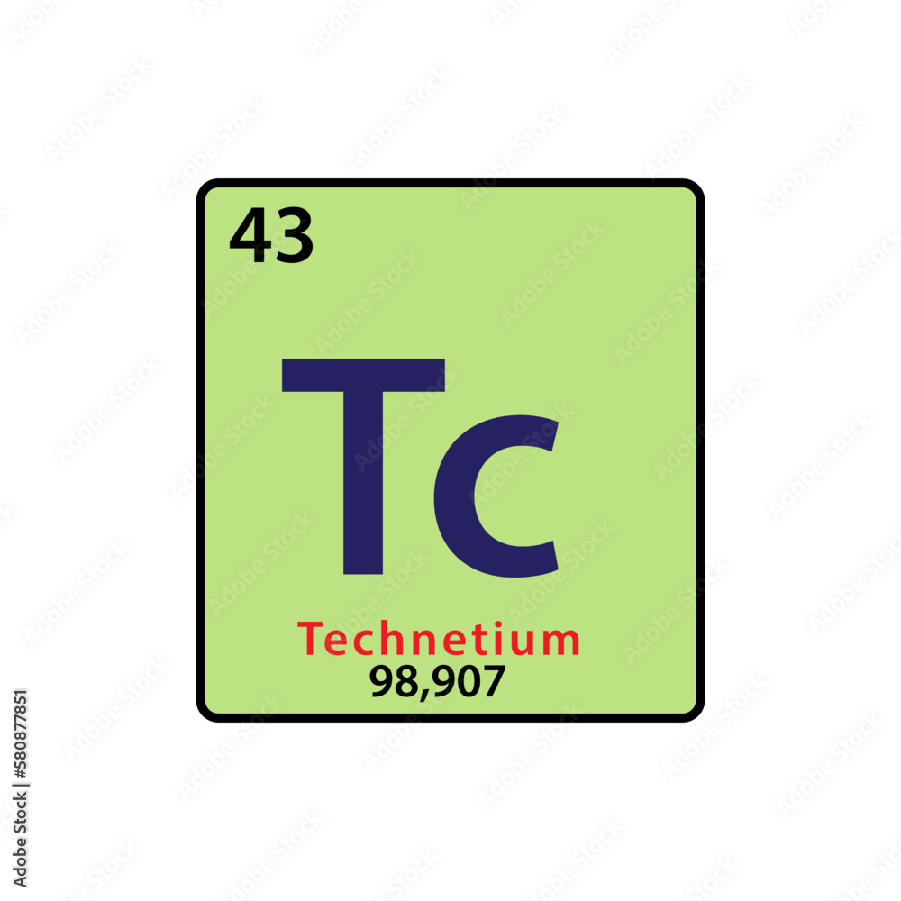 Tc element periodic table icon vector logo design Tc element periodic table icon vector logo design