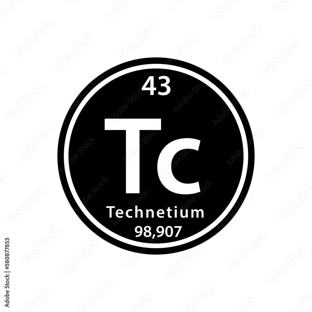 Tc element periodic table icon vector logo design Tc element periodic table icon vector logo design