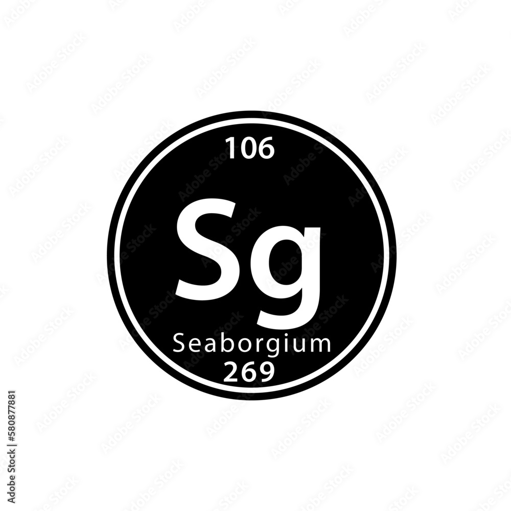 Sg element periodic table icon vector logo design Sg element periodic table icon vector logo design