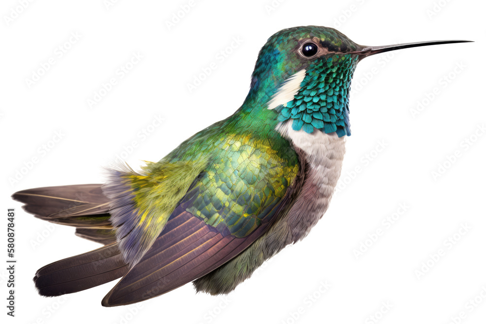 Fototapeta premium hummingbird, png stock photo file cut out and isolated on a transparent background - Generative AI