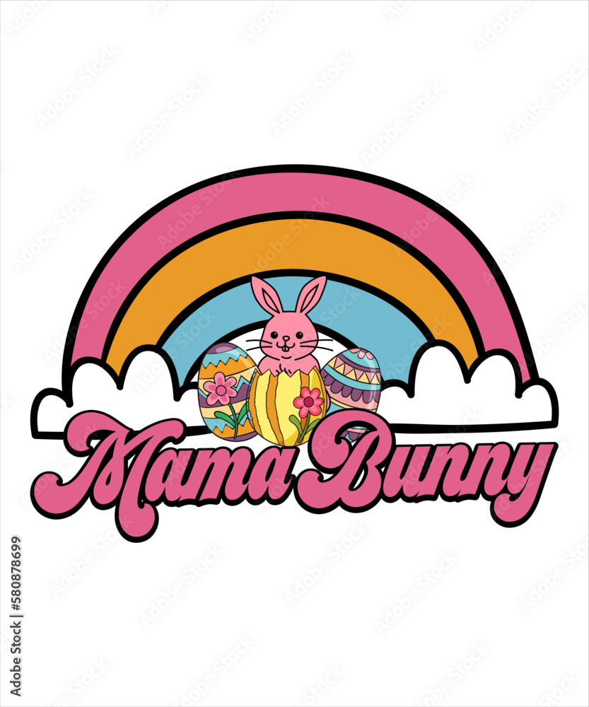 Mama Bunny Easter SVG T-shirt Design