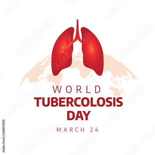 vector graphic of world tuberculosis day good for world tuberculosis day celebration. flat design. flyer design.flat illustration.