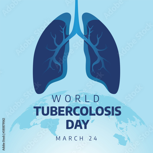 vector graphic of world tuberculosis day good for world tuberculosis day celebration. flat design. flyer design.flat illustration.