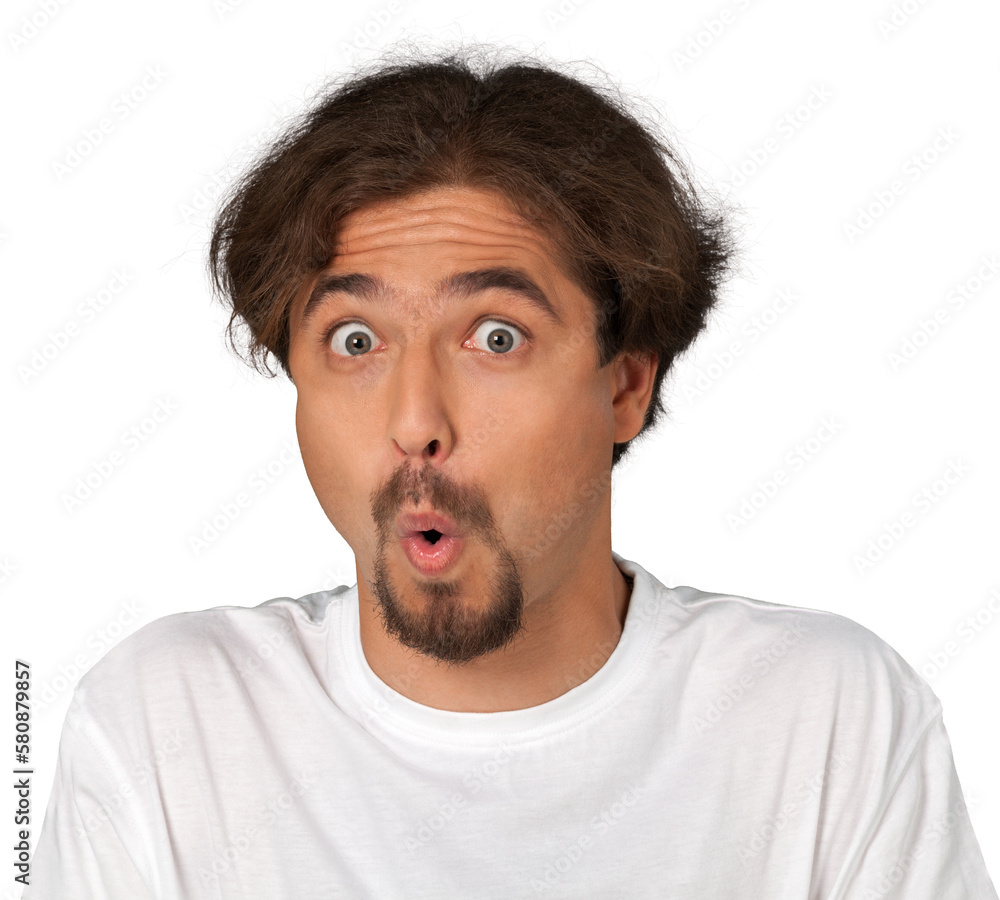 Portrait of a Man with Funny Expression Portrait of a Man with Funny Expression