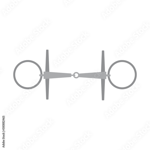 Vector flat horse equestrian bit isolated on white background