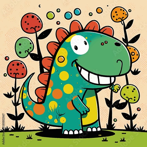 happy dinosaur picture for kids, For children's stories and books to teach letters