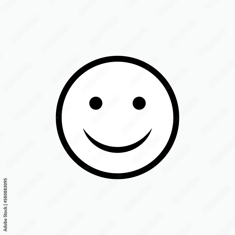 Fototapeta premium Smiley Emoticon, Happy Symbol. Funny Expression. Comedy Movie Genre Icon