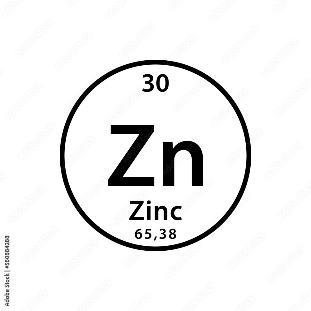 Zn element periodic table icon vector logo design template Zn element periodic table icon vector logo design template
