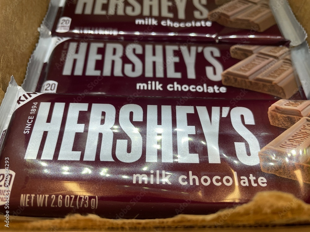 Grocery store Hersheys chocolate candy bar Stock Photo Adobe Stock
