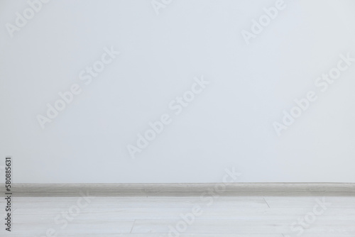 Beautiful white wall in clean empty room