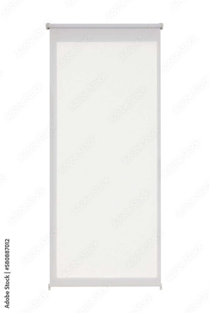 Stylish window roller blind on white background Stylish window roller blind on white background
