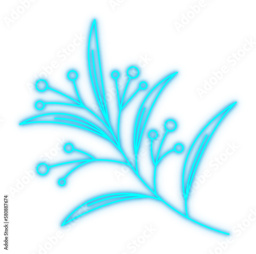 Glow Flower Neon Effect