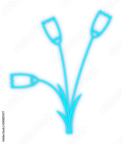 Glow Flower Neon Effect