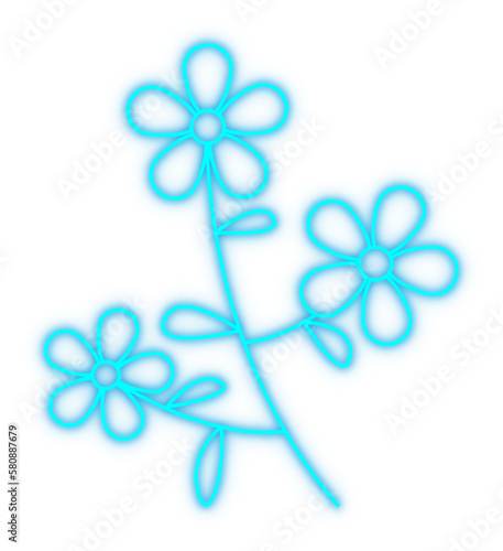 Glow Flower Neon Effect