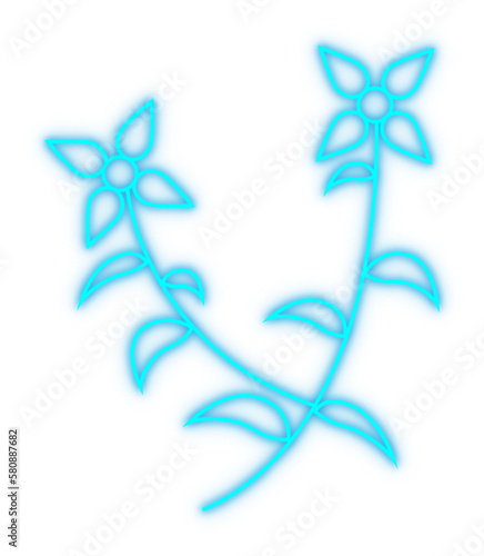 Glow Flower Neon Effect