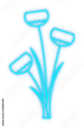 Glow Flower Neon Effect