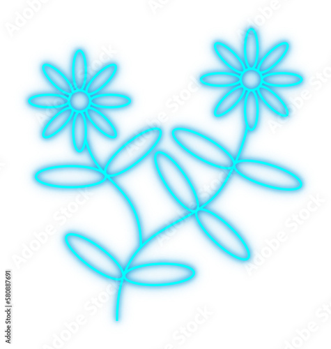 Glow Flower Neon Effect