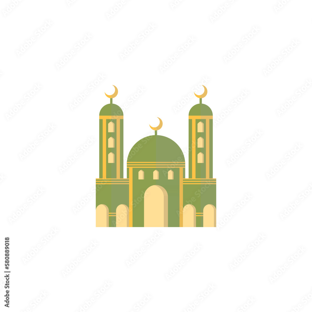 Mosque Islamic Icon Ilustration logo