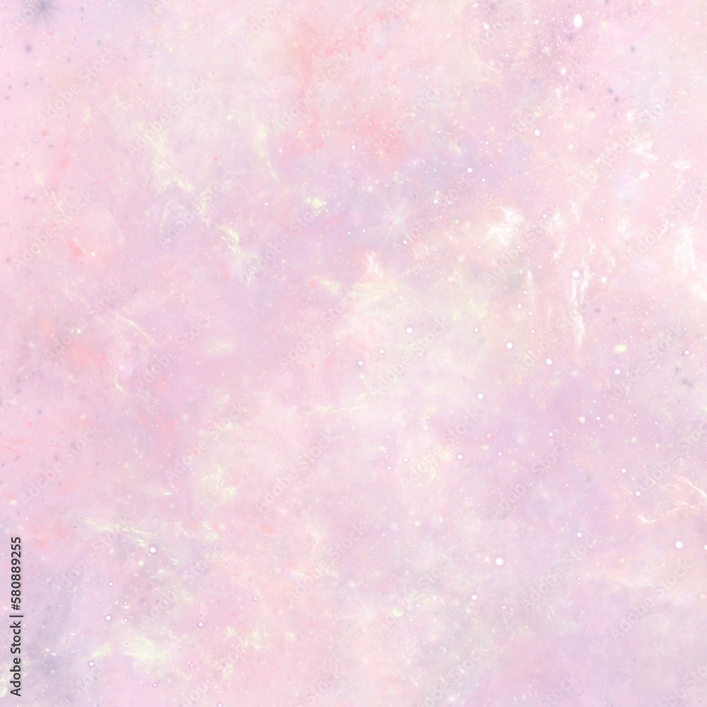 Soft pink abstract galaxy background. Cloud stars with glitter. Marble sparkling modern art