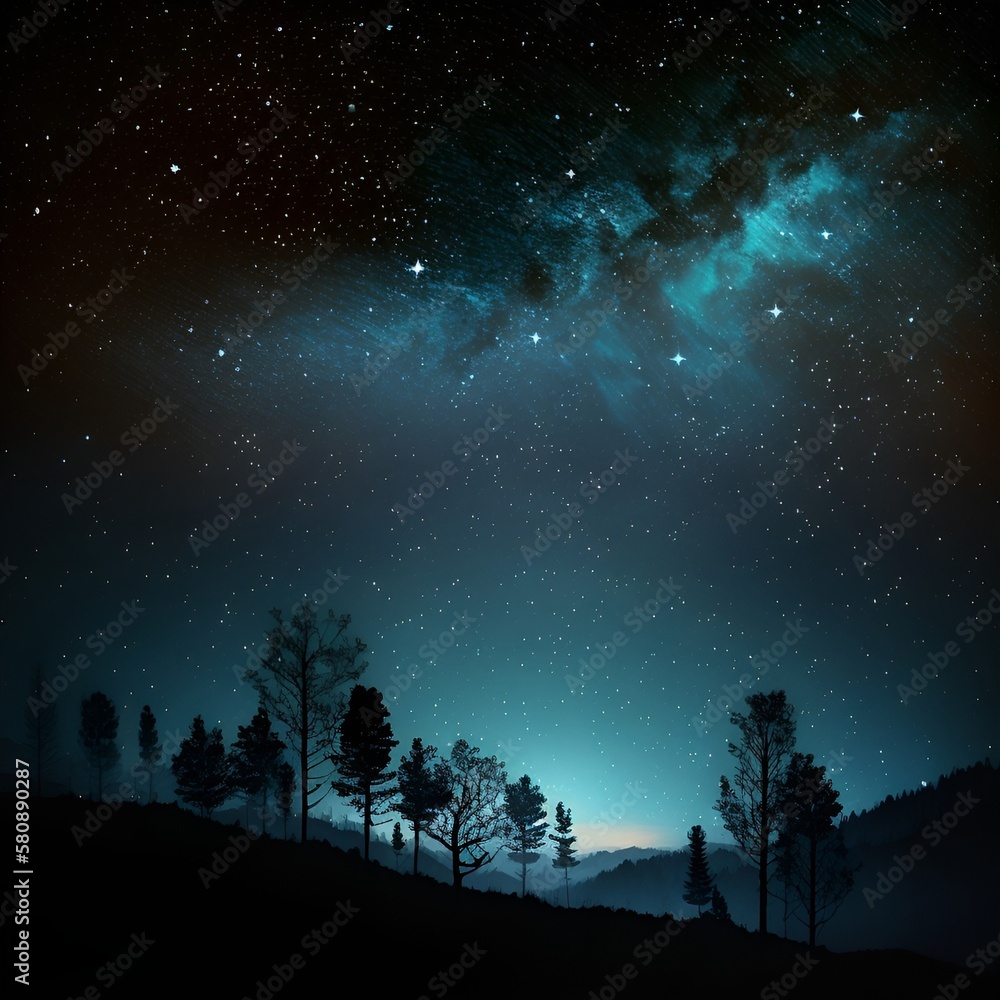 Generative AI image of the night sky Generative AI image of the night sky