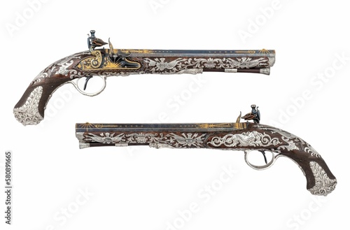 Pair of Flintlock Pistols 1800s