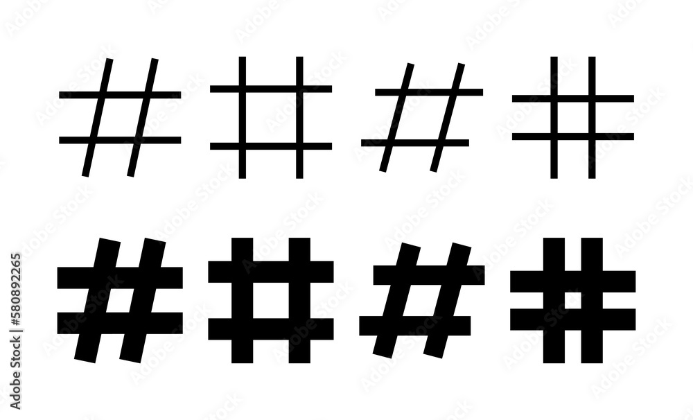 Obraz premium Hashtag icon vector for web and mobile app. hashtag sign and symbol