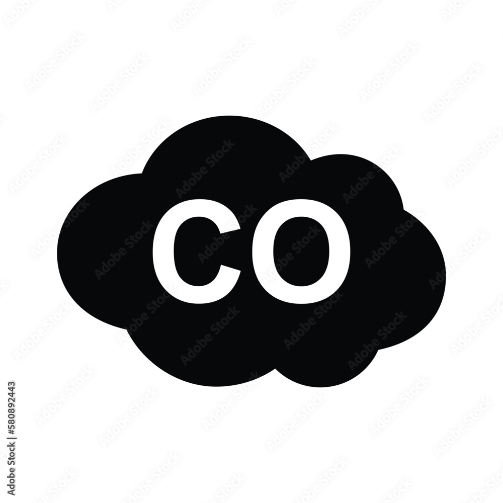 Photo & Art Print CO icon, carbon monoxide formula symbol, vector
