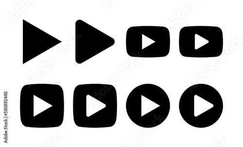 Play Icon vector for web and mobile app. Play button sign and symbol
