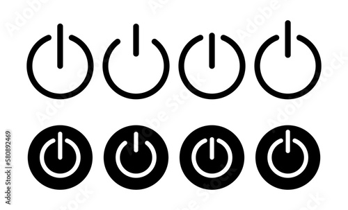 Power icon vector for web and mobile app. Power Switch sign and symbol. Electric power