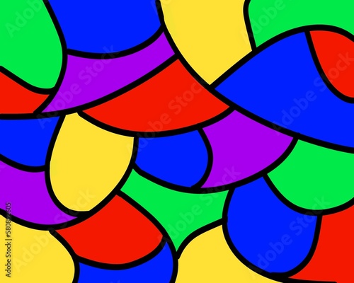 Rainbow abstract primary color stained glass background wallpaper