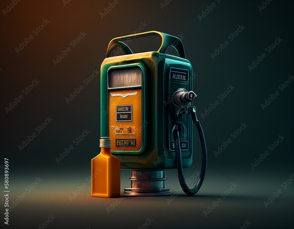 Naklejka premium A Surreal Alien Gas Pump | Generative AI