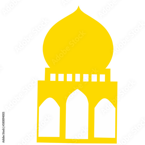 Mosque Silhouette Isra mi'raj Ramadhan Kareem