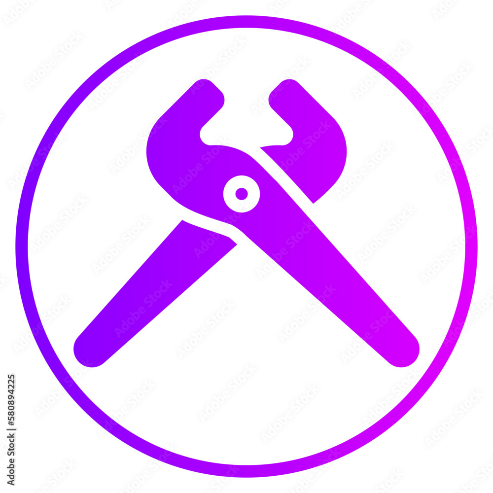 pliers gradient icon
