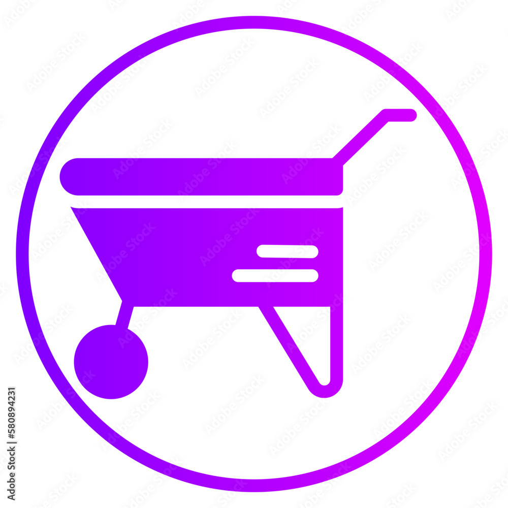 wheelbarrow gradient icon wheelbarrow gradient icon