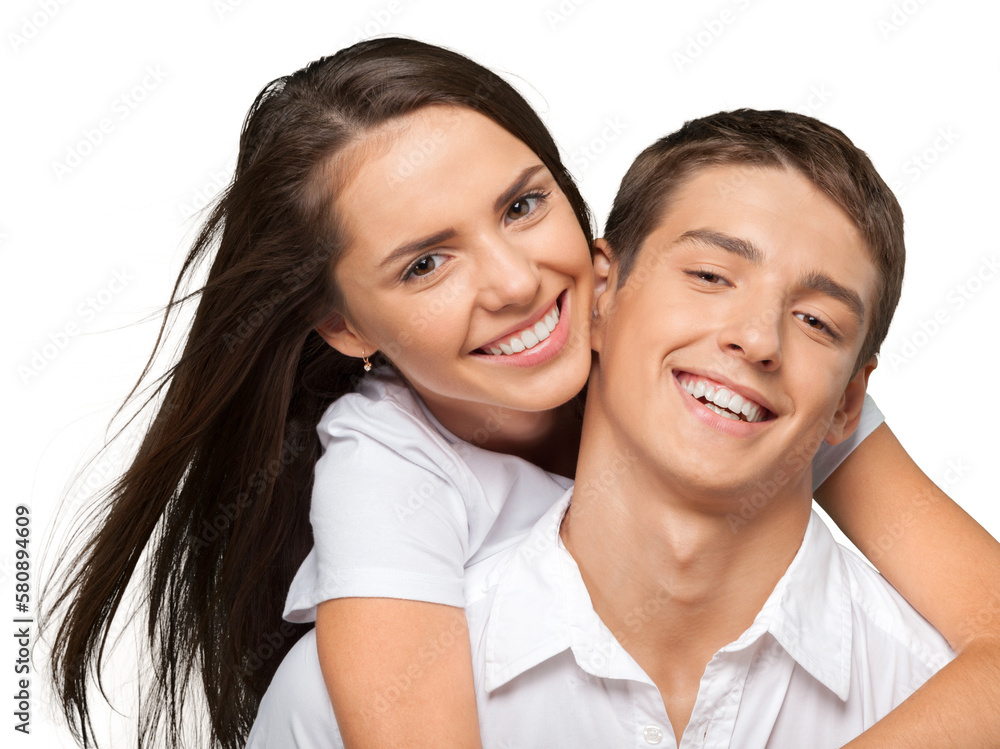 Portrait of Happy Smiling Young Couple Portrait of Happy Smiling Young Couple