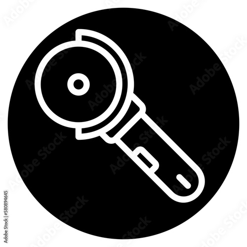 angle grinder glyph icon