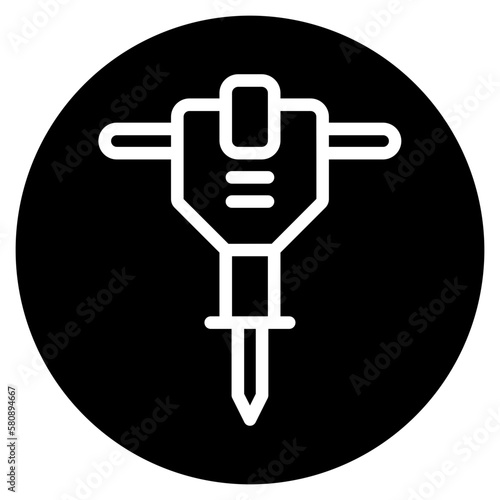 jackhammer glyph icon