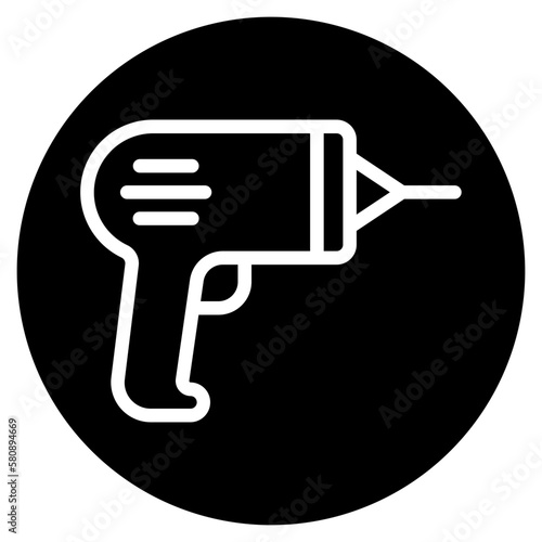 hand drill glyph icon